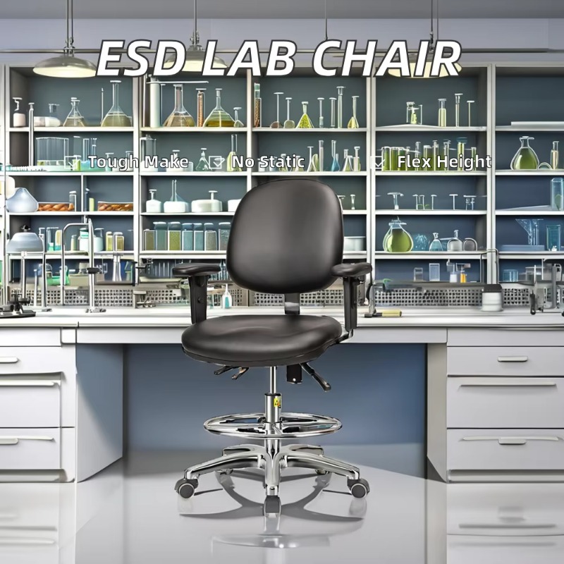 كرسي طبي قابل للتعديل من الجلد - مراجعة Medical Lab Chair وسعره