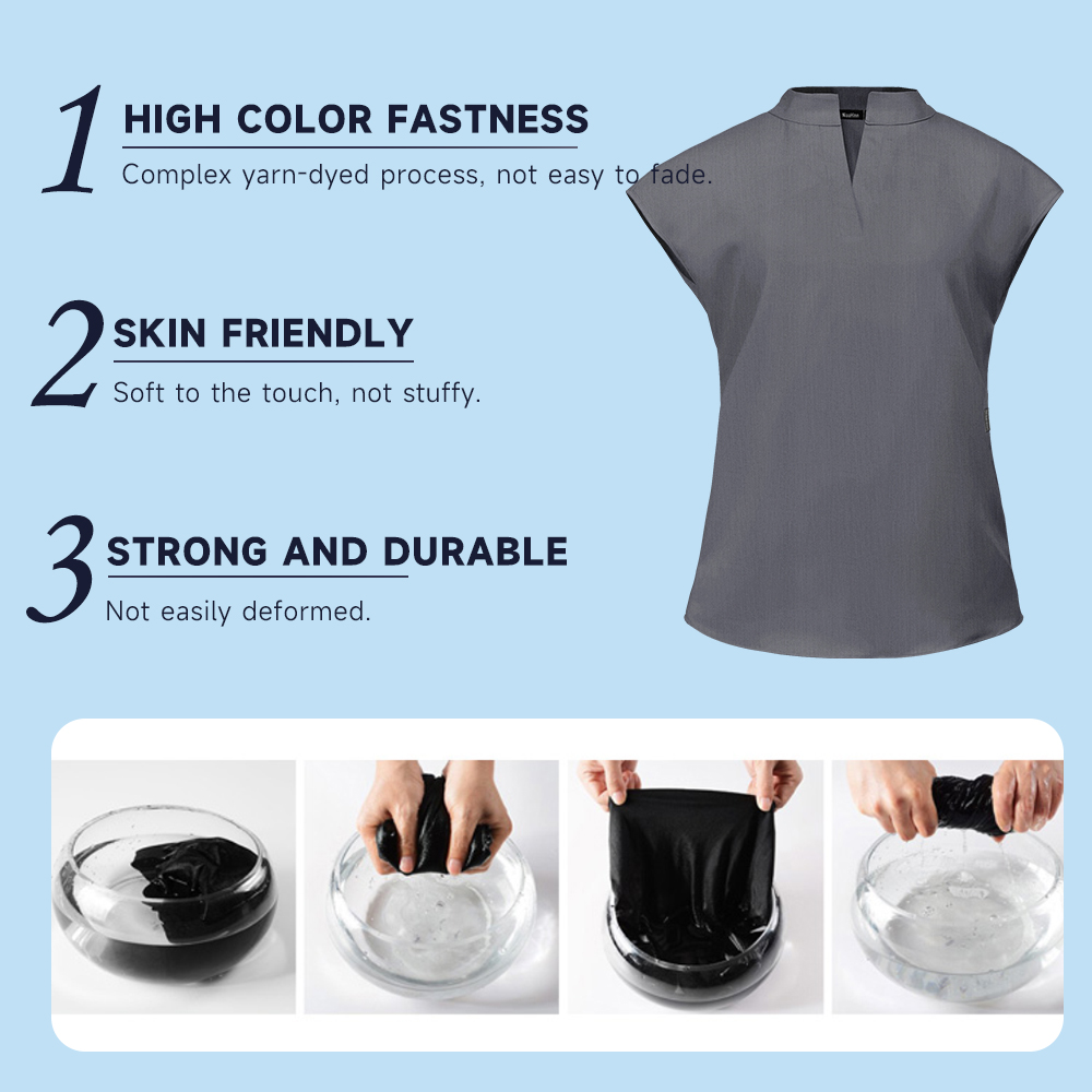 موضة الوقوف طوق الدعك القمم لل - مراجعة Medical Lab Uniform وسعره