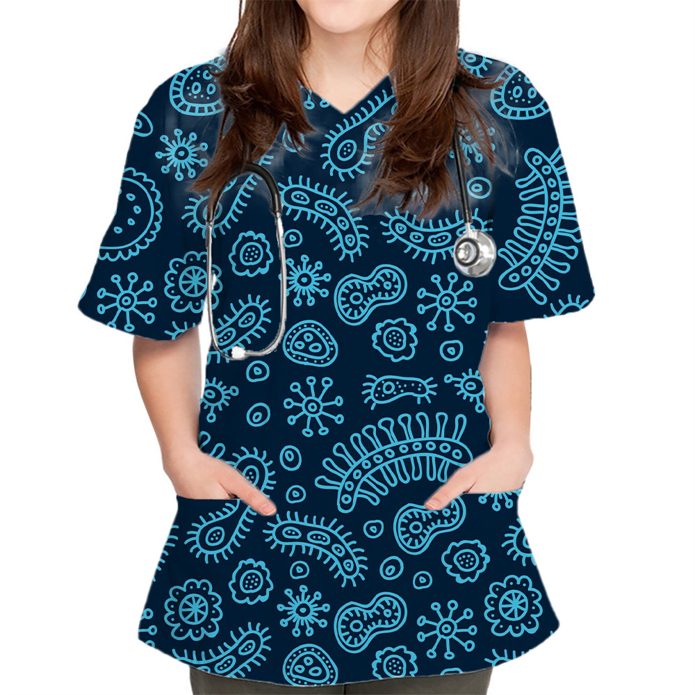 ملابس طبية جديدة للنساء بطباعة - مراجعة Medical Lab Uniform وسعره