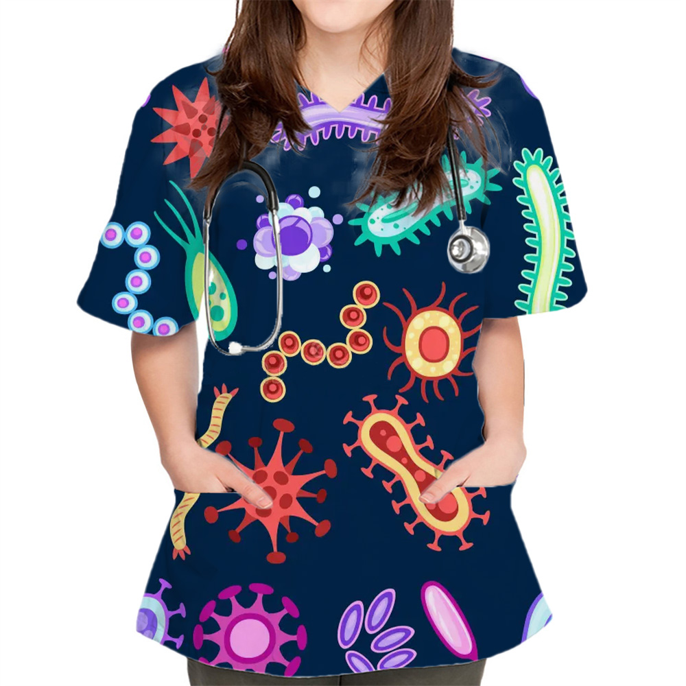 ملابس طبية جديدة للنساء بطباعة - مراجعة Medical Lab Uniform وسعره