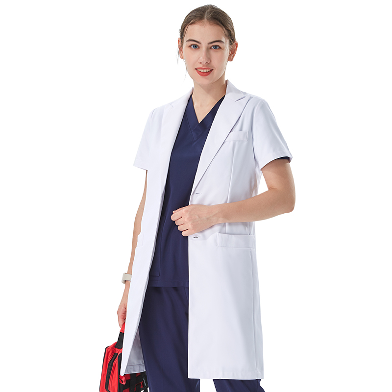 معطف طبي أبيض أنيق بياقة مدببة - مراجعة Medical Lab Hospital وسعره